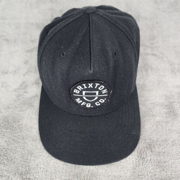 Black Brixton Mfg Co. Snapback Hat Adjustable Fit - Picture 3 of 10